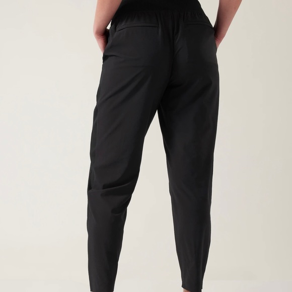 Athleta Brooklyn Ankle pant black pull on jogger pant size 0 - Picture 3 of 16